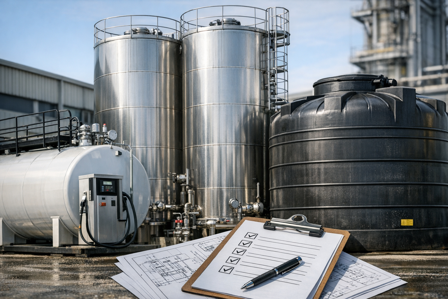 illustration cuve de stockage professionnelle