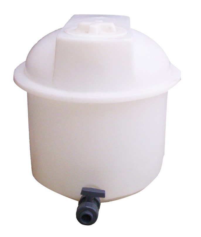 WITTE POLYETHYLEEN VOEDSELTANK VAN 50 LITER